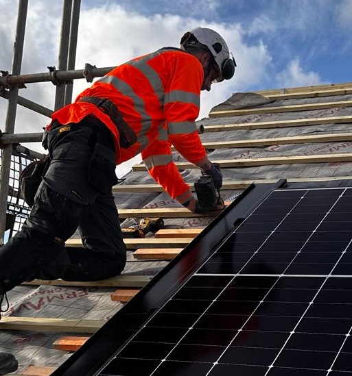 SRM Solar MCS certified installer fitting solar panels in Yorkshire
